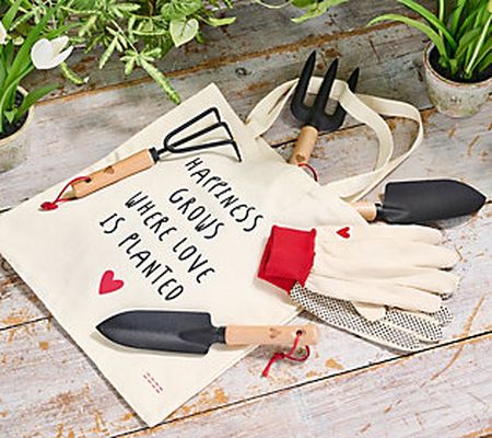 Peace Love World Gardening Kit w/ Gloves, Bag, and Tools