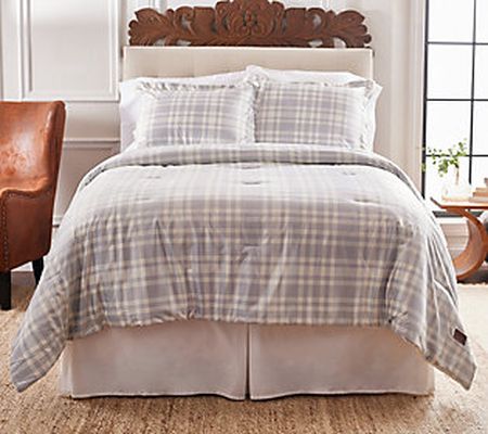 Peace Love World Harrison Plaid King Comforter Set
