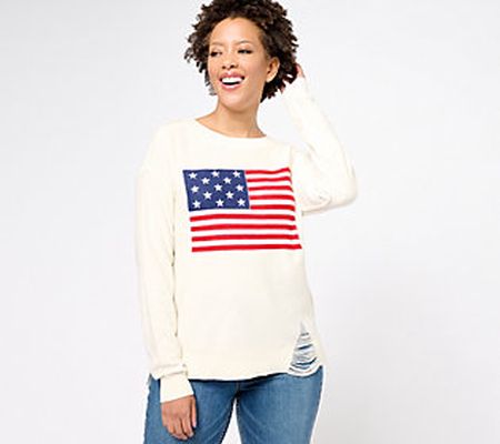 Peace Love World Love Unites Us Americana Sweater