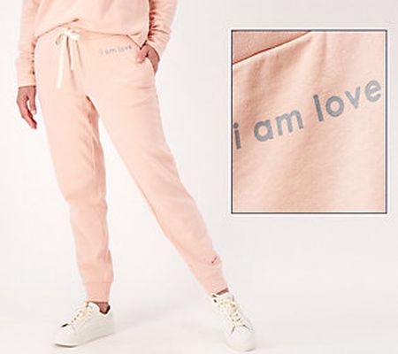 Peace Love World Petite French Terry Jogger