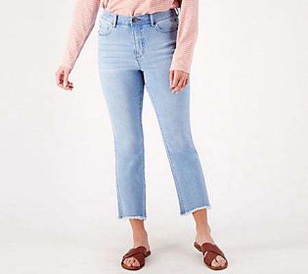 Peace Love World Regular Slim Straight Raw Hem Jeans