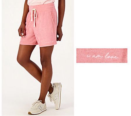 Peace Love World Terry Cloth Pull-On Short