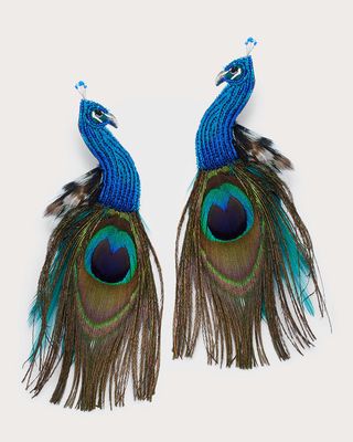 Peacock Lux Statement Earrings