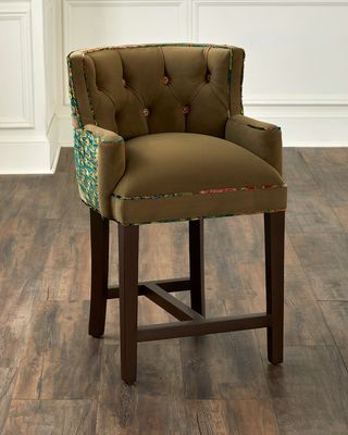 Peacock Tufted 27" Counter Stool