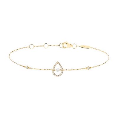 Pear-shaped drop and little pendant bracelet