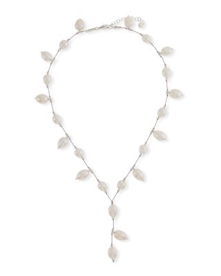 Pearl & Crystal Y-Drop Necklace