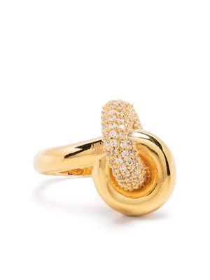 Pearl Octopuss. Y crystal-embellished ring - Gold
