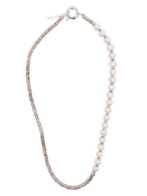 Pearl Octopuss. Y Paris silver-plated crystal necklace