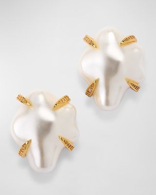 Pearl Rhinestone Earrings