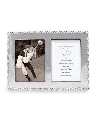Pearled Double Picture Frame, 5"x 7"