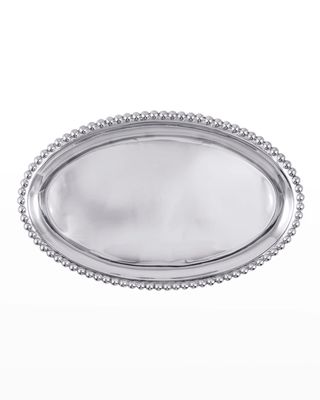 Pearled Large Oval Platter