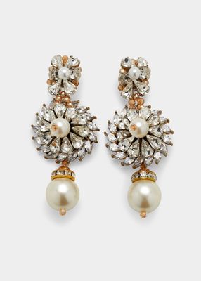 Pearly and Crystal Earrings