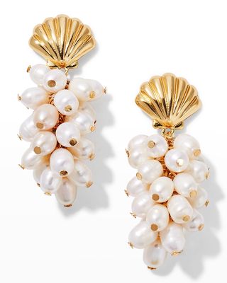 Pearly Cluster Shell Earrings