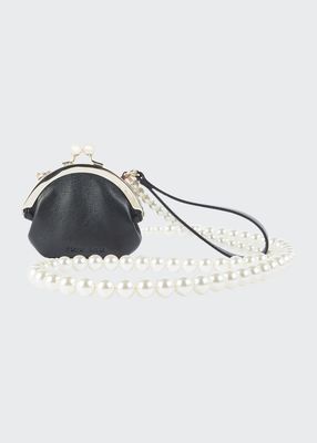 Pearly Coin Calf Leather Crossbody Bag