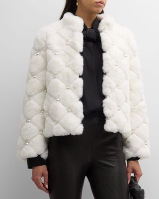 Pearly Faux Fur Jacket