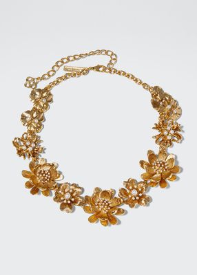 Pearly Flower Necklace