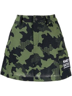 PEARLY GATES camouflage-print miniskirt - Green