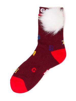 PEARLY GATES intarsia-knit socks - Red