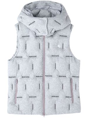 PEARLY GATES logo-embroidered padded gilet - Grey
