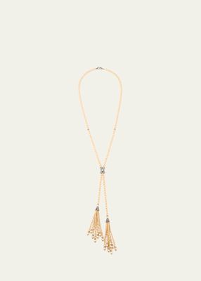 Pearly Lariat with Two Tassels