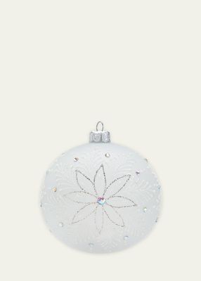 Pearly Snowflake Ball Christmas Ornament