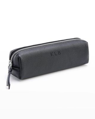 Pebbled Leather Pencil Case