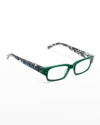 Peckerhead Rectangle Acetate Reader Glasses