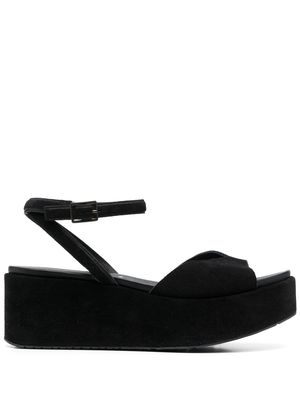 Pedro Garcia 70mm calf-suede platform sandals - Black