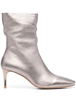 Pedro Garcia 80mm ankle leather boots - Gold