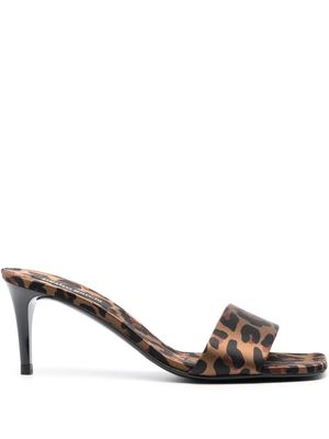 Pedro Garcia Ilora leopard-print sandals - Brown