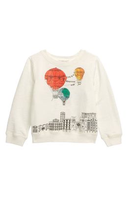Peek Aren'T You Curious Aria Balloon Graphic Sweatshirt in Cream