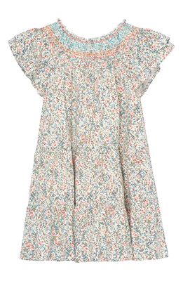Peek Aren'T You Curious Kids' Ditsy Floral Print Smocked Tiered Dress