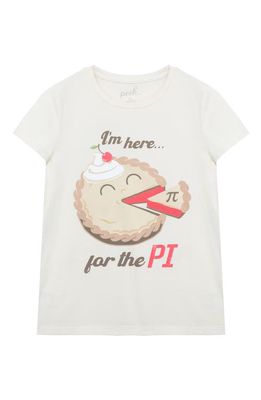 Peek Aren'T You Curious Kids' I'm Here for the Pie Cotton Graphic Tee in Off-White