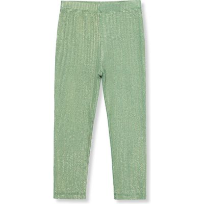 Peek Aren'T You Curious Kids' Lara Glitter Stretch Cotton Leggings in Green 