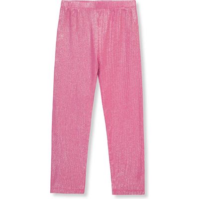 Peek Aren'T You Curious Kids' Lara Glitter Stretch Cotton Leggings in Pink 