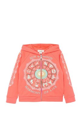 Peek Aren'T You Curious Kids' Live By the Sun Graphic Hoodie in Coral