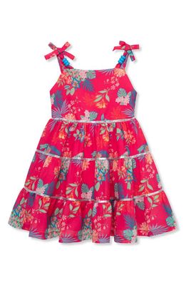 Peek Aren'T You Curious Kids' Tropical Garden Metallic Stripe Dress in Print 