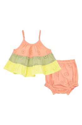 Peek Essentials Eyelet Embroidered Top & Shorts in Multi