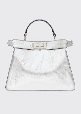 Peekaboo Small Laminated Top-Handle Bag