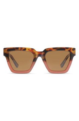 Peepers Out of Office 51mm Polarized Square Sunglasses in Tortoise/Spice