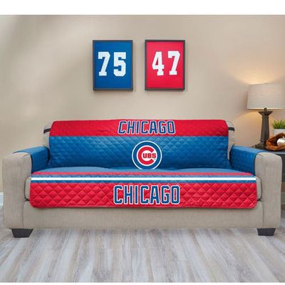 PEGASUS HOME FASHIONS Blue Chicago Cubs Sofa Protector