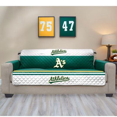 PEGASUS HOME FASHIONS Green Oakland Athletics Sofa Protector