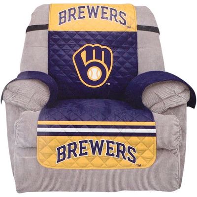 PEGASUS HOME FASHIONS Milwaukee Brewers Recliner Protector in Blue