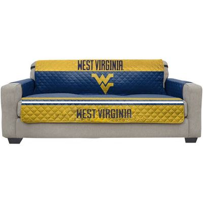 PEGASUS HOME FASHIONS West Virginia Mountaineers Sofa Protector in Navy
