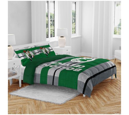 Pegasus Sports NBA Heathered Stripe Queen 3-Pie ce Bed in a Bag