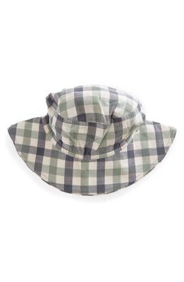 Pehr Checkmate Organic Cotton Bucket Hat in Green
