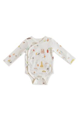 Pehr Explore the World Organic Cotton Wrap Bodysuit 