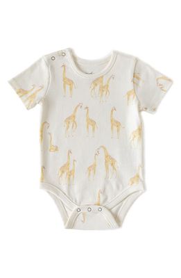 Pehr Follow Me Organic Cotton Bodysuit in Ivory/Marigold