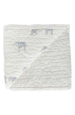 Pehr Follow Me Quilted Organic Cotton Baby Blanket in Follow Me Elephant