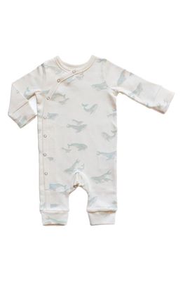 Pehr Follow Me Whale Print Organic Cotton Romper 